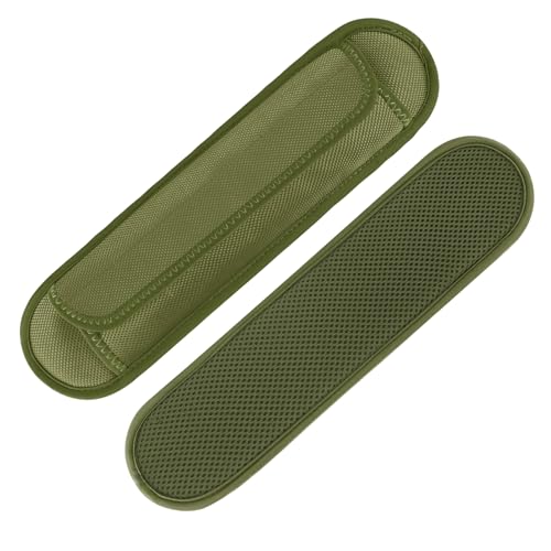 FIEIL 2 Pack Extra Thick Shoulder Strap Pad, Universal Replacement Shoulder Pad, for Shoulder Bags, Detachable Shoulder Strap Pad Pads Help Relieve Shoulder Pain(Sandwich Mesh-Army Green)