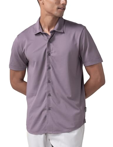 Image of DaMENSCH Men's Constant All-Degree Half Sleeve Regular fit Shirt, Pique Textured, Thermoregulating Cotton Blend, Recycled Fabric Shirts Stylish