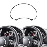 Real Premium Carbon Fiber Sticker Compatible with Audi A3 S3 RS3 8V 2013 2014 2015 2016 2017 2018 2019 Car Dashboard Speedometer Tachometer Decor Frame Auto Interior Accessories Decal Black