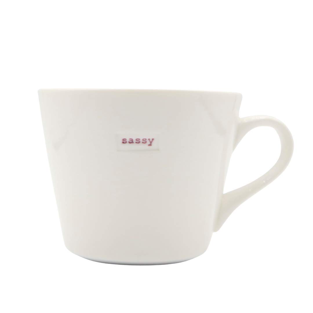 Keith Brymer Jones - Word Range - Ceramic Standard Bucket Mug - Sassy - 350ml