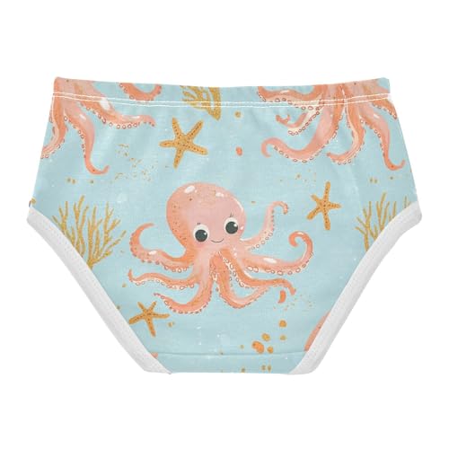 Wusikd Octopuses Girls' Underwear Cotton Cute Girls Briefs Soft Toddler Underwear 2T2