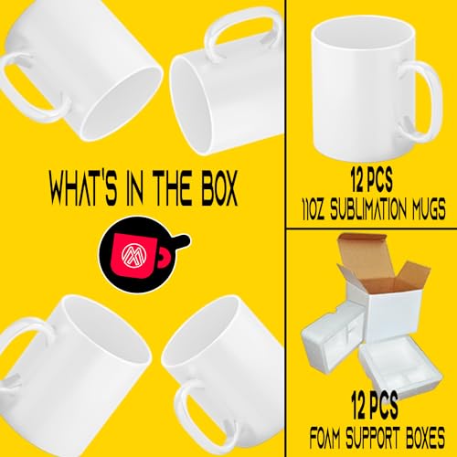 Canecas de sublimação de 325 ml com caixa de caneca de presente. Canecas - Caixa de papelão com supo