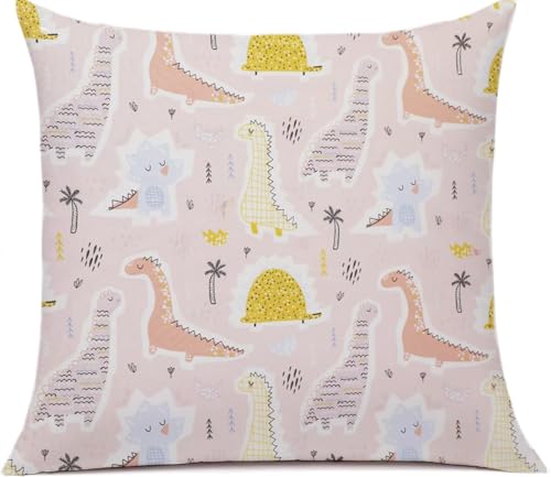 Aisawate Federa per cuscino per bambini, motivo decorativo, 40 x 40 cm, 1 confezione di federe per passeggino, in cotone biologico, con chiusura lampo
