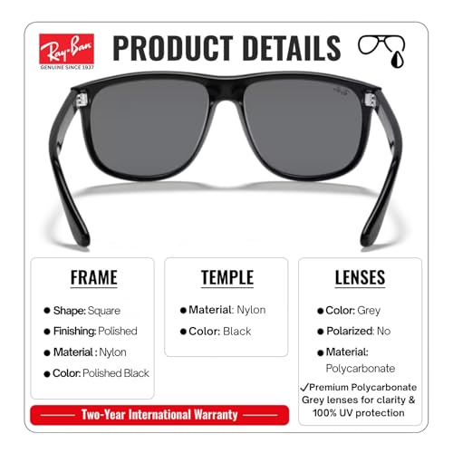 Image of Ray-Ban RB4147 BOYFRIEND Square Shaped Sunglasses for Men with Official RAYBAN Eyewear Kit