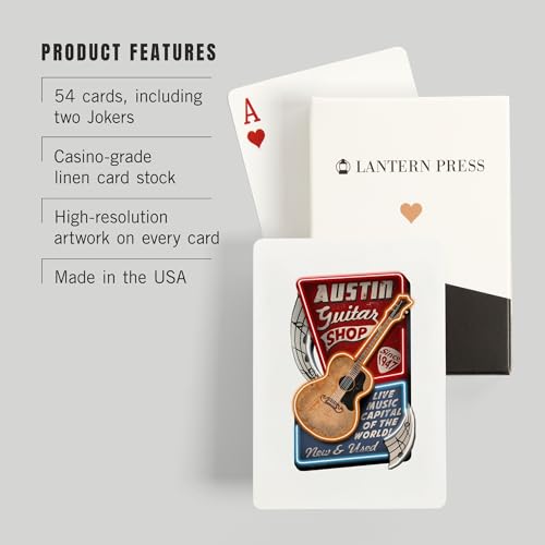 Baraja de naipes poker estilo vintage Austin Texas miniatura 3