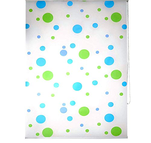 Tropik Home Colourful Bathroom Shower Curtain Roller Blind Extra Long, 4 Width Sizes, 120 x 240CM