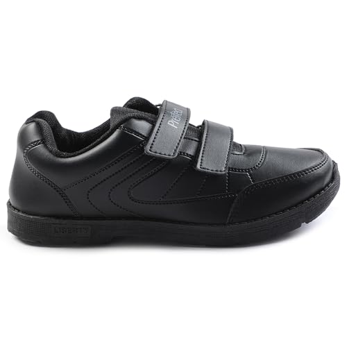 Image of Liberty SCHOOLFUN Unisex School Uniform Shoes | PVC Sole School Shoes for Boys & Girls |Lightweight & Velcro School Shoes for Boys | School Shoes for Kids
