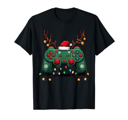 Weihnachts-Gaming-Controller, lustiges Weihnachts-Gamer-Design für Herren T-Shirt