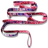 Aozora Yoga Strap Stretching Strap with Loops, Stretch Straps for Physical Therapy, 10 Loops Non-Elastic Exercise Strap for Pilates, Dance and Gymnastics (1.5'W, Colorful triangle)
