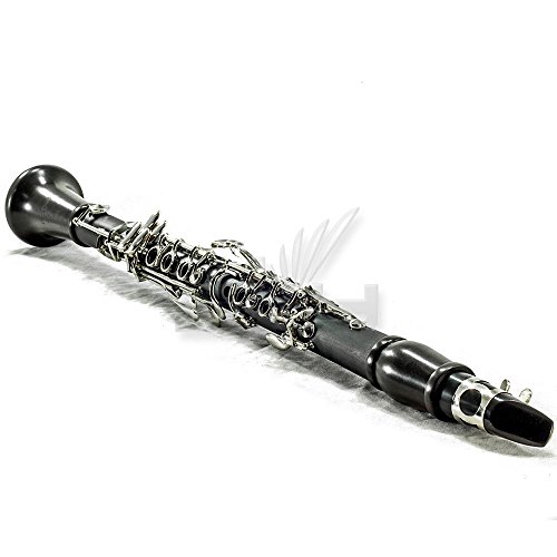 SKY Ebonite Bb Clarinet Ebony Neck and Bell with Case, Mouthpiece, 11 Reeds, Care kit and more