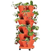 Aardbeienstapelbare plantenbakken, verticale tuintoren, 5