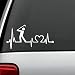 Bluegrass Decals K1112 Golf Guy Heartbeat Lifeline Monitor Decal Sticker