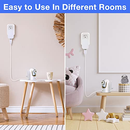 Charger for Infant Optics DXR-8, 5.9 V Power Cord Adapter Compatible with Infant Optics DXR-8 Baby Camera Monitor Unit Replacement, White - Thumbnail 7