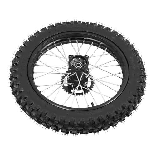 16\" 90/100-16 Rear Tire and Wheel Rim with 428 37T Sprocket for 110cc-150cc Dirt Bike, Universal Fit for Most Chinese Dirt Bikes