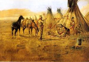 Peinture à l'huile de cowboy pour décoration salon rustique 12x16 px