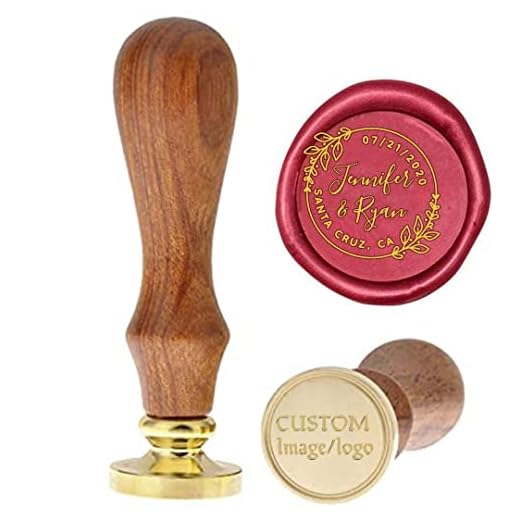 sellos lacre personalizados Cree su propia boda redonda y dulce Guarde la fecha sello personalizado lacre