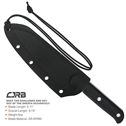 Cjrb Cutlery Tactical Knife Silax (J1921) Ar-Rpm9 Powder Steel Blade Black G10 Handle Pocket Knife Fixed Blade Knife Edc Knife #TOP5