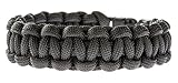SE 9" Black Paracord Bracelet with 7 Strands - PCB9BK
