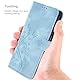 AROYI Lederhülle Kompatibel mit Samsung Galaxy A26 5G Hülle und Schutzfolie,Wallet Handyhülle Leder Tasche Kartensteckplätzen Schutzhülle Kompatibel mit Samsung Galaxy A26 5G Nebliges Blau