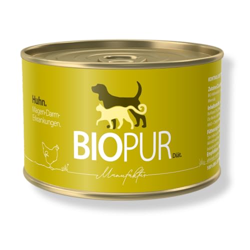 Bio Diät-Hundefutter bei Magen-Darm-Erkrankungen für Hunde 6x400g in 100% Bio-Lebensmittelqualität Premium Nassfutter