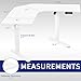 VIVO Electric Corner L-Shaped 47 x 47 in Standing Desk, Memory Height Adjustment, White Top White Frame, DESK-E1L94W