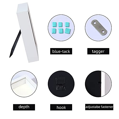 Kapix Shadow Box 5X7 Picture Frame With Hd Plexiglass Deep Wood Memory Box Display Case For Flowers,Ticket,Memorabilia,Keepsake,Medal,Art And Photos,White #TOP4