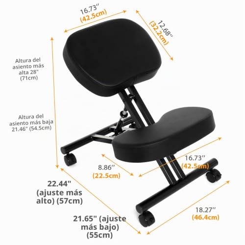 Miniatura 3 de Himimi Silla Ergonómica De Rodillas, Taburete Para La Rodilla, Para Mejorar La Postura, Ajustable, Para Casa Y Oficina