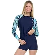 Amazon.com: Hurley Womens Two Piece Rash Guard & Swim Shorts, Long