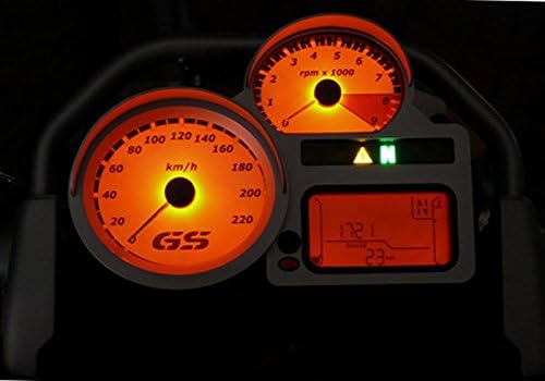 White Speedometer and Tachometer gauges for BMW R1200GS 2004-2009