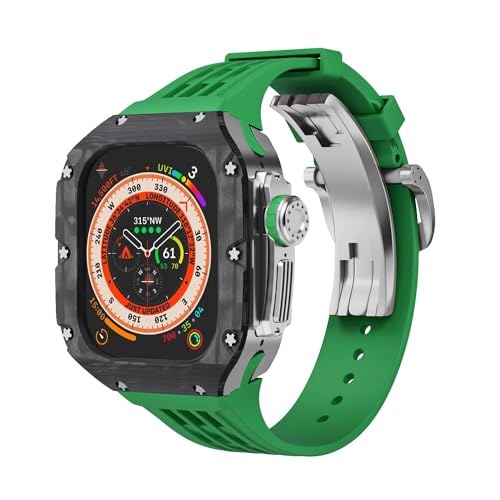 S3YT8U Ultra modification kit bracelet boîtier fibre de carbone iWatch SE 44mm