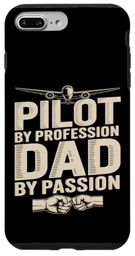 �p�C���b�g By Profeession Dad By Passion Aviation Father �X�}�z�P�[�X iPhone 7 Plus/8 Plus �p