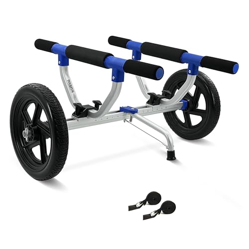 TOURFUN Kayak Cart, Heavy Duty Kayak Dolly Platform Width Adjustable with 12 Inch No-Flat Airless Tires for Haul Large Heavy Kayaks, Canoes & SUP by TOURFUN - Used condition - US$91.07