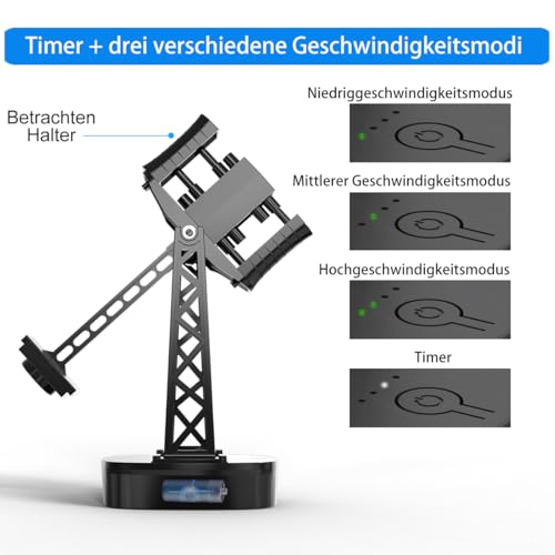 FEICHONGHO Automatischer Uhrenbeweger, Timer, einstellbare Geschwindigkeit, Drehvorrichtung, Uhrendreher