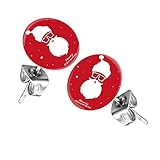 Marke: Mianova. 1 Paar kleine süße Ohrringe mit Motiven aus Edelstahl gefertigt. Unsere hochwertigen Ohrstecker sind das perfekte Accessoire für Frauen, Männer oder Kinder. Lustige coole Damenohrringe, Herrenohrringe oder Kinderohrringe für jeden Tag.