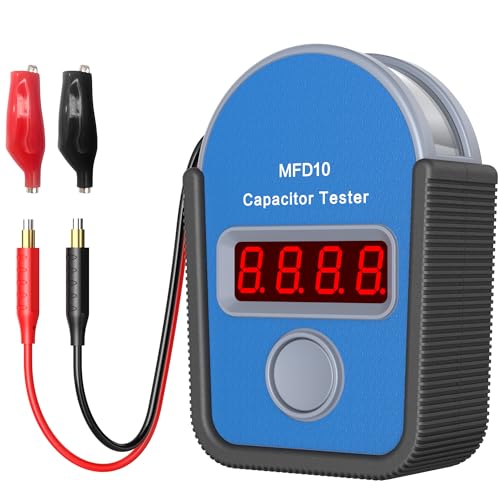 MFD10 Digital Capacitor Tester Meter Compatible with Supco, 0.01 to 10000 mfd's,±5.00% Capacitance Accuracy, LED Display