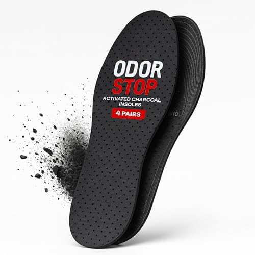 4 Pairs JobSite Odor Stop Insoles