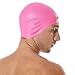 Swim Cap, Firesara Original Updated Swimming Cap 3D Ergonomic Design Comfortable Durable Ear Protection for Women Kids Adults Men Boys Girls for Long or Short Hair with Nose Clip and Ear Plugs (Pink)