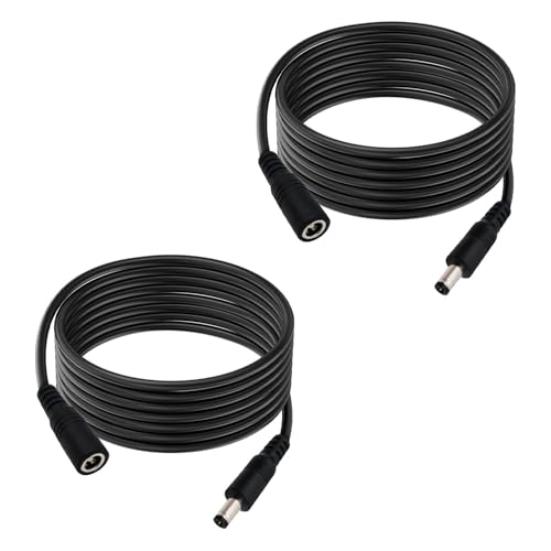 16.4FT DC Power Extension Cable 5.5mmx2.1mm 18AWG Male to Female 12V Extension Cable for CCTV Surveillance Camera Router LED Light Ba 2pcs