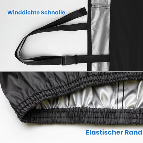 Favoto Fahrradabdeckung Fahrrad Abdeckplane Wasserdicht für 2-3 Fahrräder 210T Oxford-Gewebe Fahrradgarage Fahrrad Plane Schutzhülle… – Ansicht 4