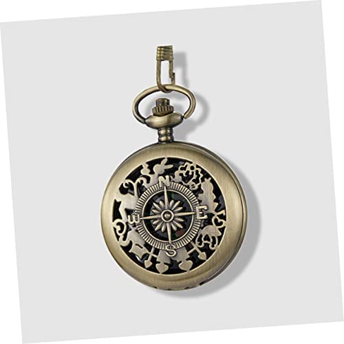 Brújula vintage de bolsillo portátil de aleación zinc miniatura 6
