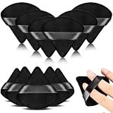 12 Soplos de Polvo Aplicadores Maquillaje Triángulo Facial para Polvos Sueltos Esponja de Base Cosmética Cuerpo Herramienta de Maquillaje en Seco Húmedo Polvo Mineral (Negro)