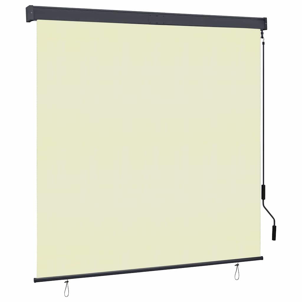 Store vertical extérieur en polyester avec cassette en acier et barre avant en aluminium pour jardin