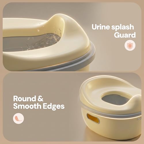 Image of Baybee 3 in 1 Baby Potty Training Seat for Kids 1-5 Years | Toddler Baby Potty Seat Chair with Removable Tray & Anti Slip Base | Portable Toilet Training Potty Seat with Step Stool for kids (Ivory)