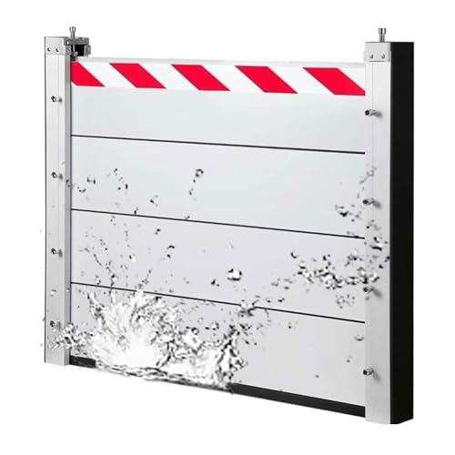 QiuShuiDr Barrera Anti-Inundaciones para Puertas, Barrera Anti-Inundaciones De Aluminio, Protección Inundaciones para Garaje, Barrera Reutilizable contra Inundaciones (110 * 40 cm)