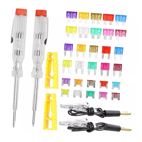 Kit de fusibles para automóvil Gatuida, 300 piezas, con probador de fusibles mini, resistente a altas temperaturas, de aluminio, apto para autos, camiones, RV y motocicletas miniatura 1