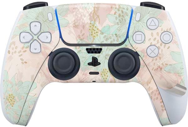 Skinit Decal Gaming Skin Compatible with PS5 Pro Bundle - Floral Shadows Design