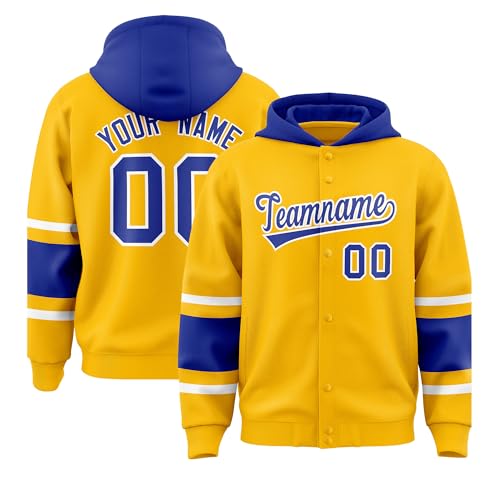 KXK Custom Baseball Hoodie Jacket Personalized Varsity Letterman Jackets Stitched Text Number for Men Women Youth