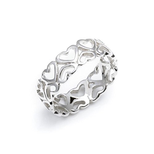 Bague Cœur en Argent Sterling 925 massif pour femme avec finitions artisanales de haute bijouterie