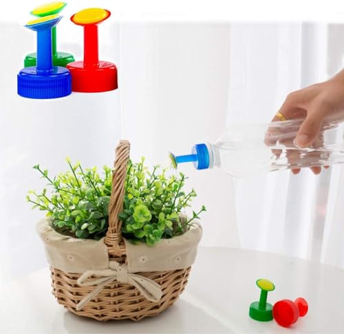 6 x Flaschen-Top-Bewässerungsbehälter aus Kunststoff, Sprinkler, Pflanzenbewässerung, Samenbewässerung, für 30 mm Trinkflaschen, Samen, Sämlinge, Gartenbewässerung, Gießkannen, Bewässerungsausrüstung