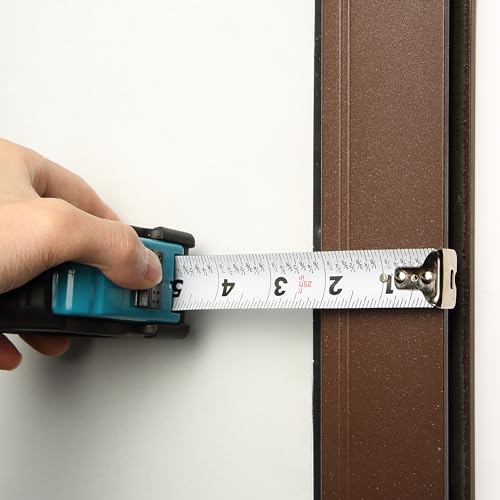 Image of Mr. Pen 25-Foot Steel Retractable Tape Measure with Fractions, Easy Read - Teal /Black